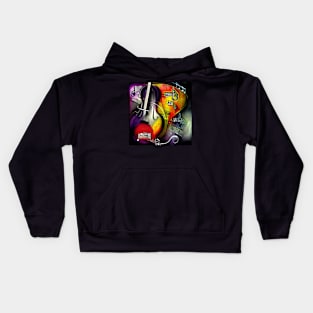 Abstract Image Of Musical Symbols Kids Hoodie